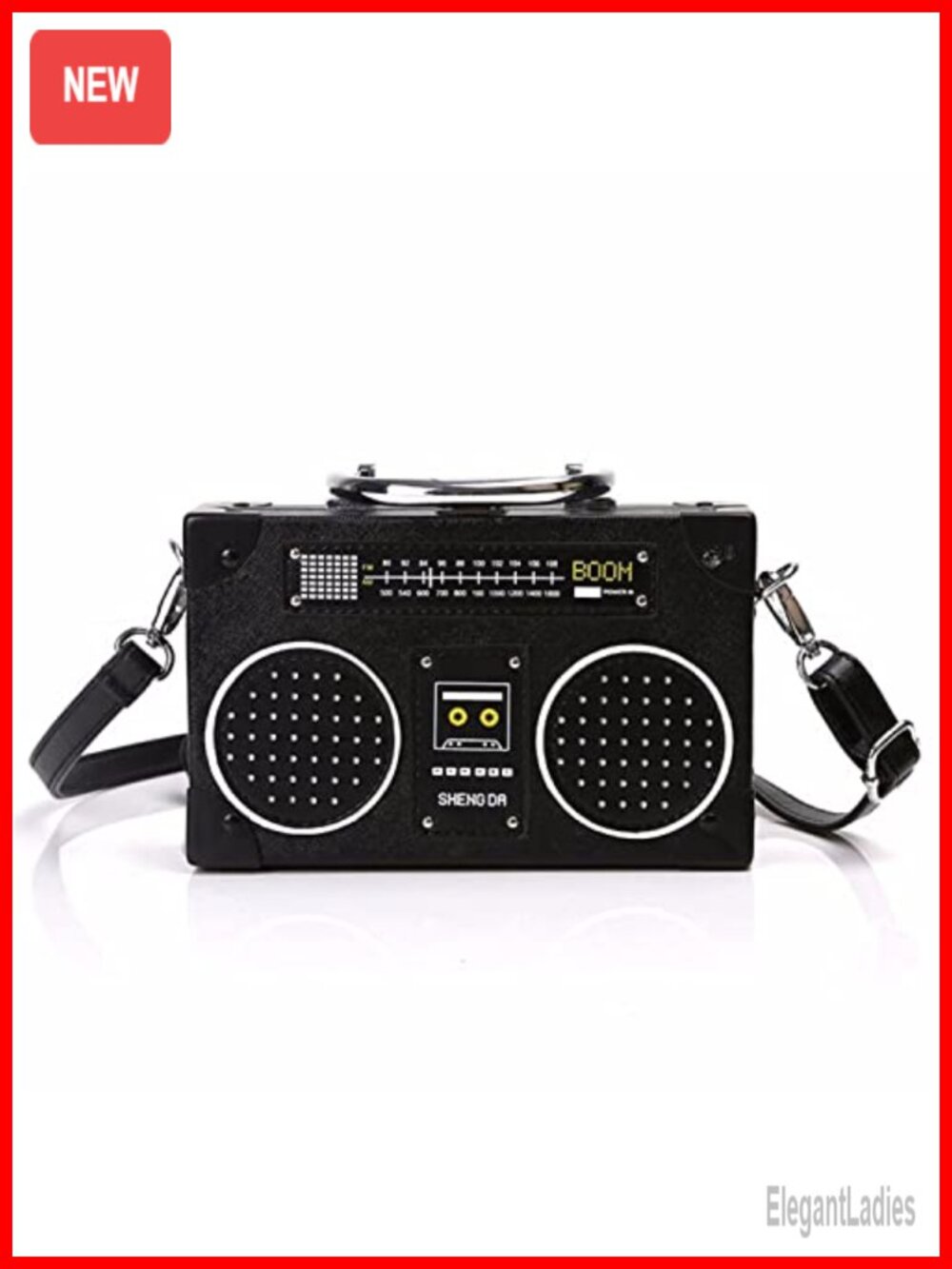 Radio Shaped Crossbody Bag Clip Clasp Shoulder Bag Handbag